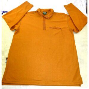 Aigle XL Orange Polartec Fleece Pullover With Snap Buttons‎ & Chest Pocket